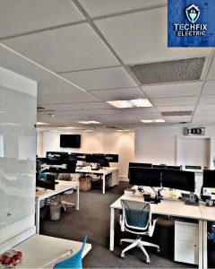 Commercial office work done by techfix 